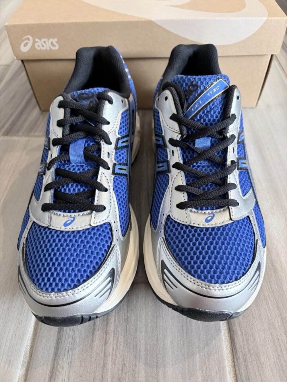 Men’s ASICS Gel 1130 Shoes - Lapis Lazuli Blue Silver Black 1203A992 400 - Picture 5 of 13